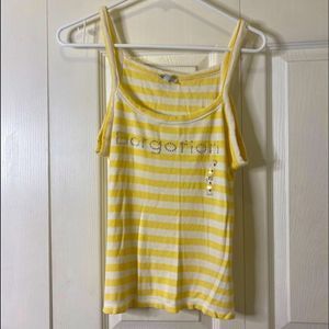 Borgofiori Yellow & White Striped Tank Top
